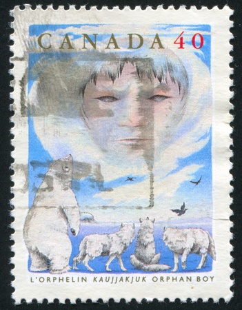 CANADA - CIRCA 1991: stamp printed by Canada, shows Folktales,  Orphan Boy, circa 1991のeditorial素材