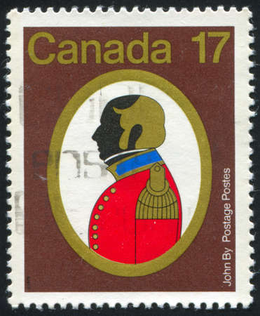 CANADA - CIRCA 1979: stamp printed by Canada, shows John By, circa 1979のeditorial素材