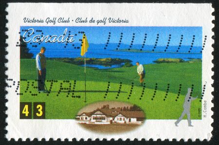 CANADA - CIRCA 1995: stamp printed by Canada, shows Golf Club, circa 1995の写真素材