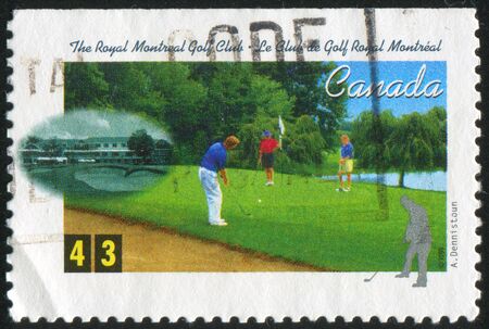 CANADA - CIRCA 1995: stamp printed by Canada, shows Golf Club, circa 1995の写真素材