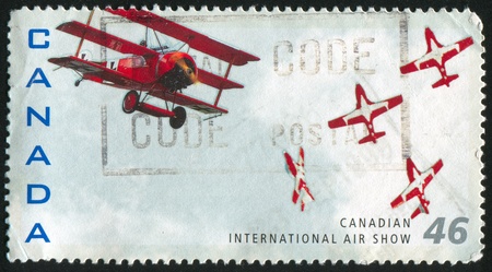 CANADA - CIRCA 1999: stamp printed by Canada, shows aeroplane, circa 1999