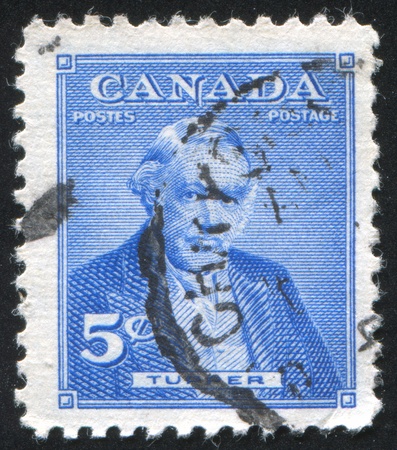 CANADA - CIRCA 1955: stamp printed by Canada, shows Sir Charles Tupper, circa 1955のeditorial素材