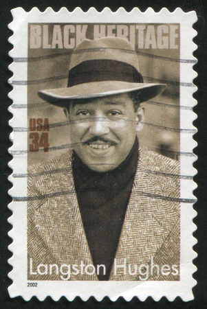 UNITED STATES - CIRCA 2002: stamp printed by United states, shows Langston Hughes, Writer, circa 2002のeditorial素材