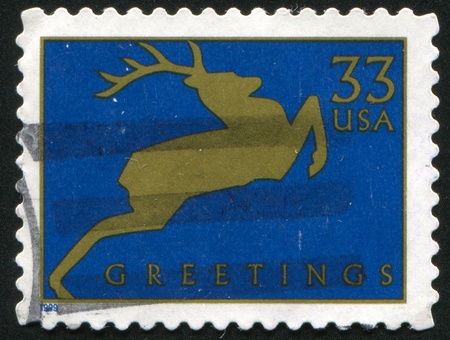 UNITED STATES - CIRCA 1999: stamp printed by United states, shows deer, circa 1999の写真素材