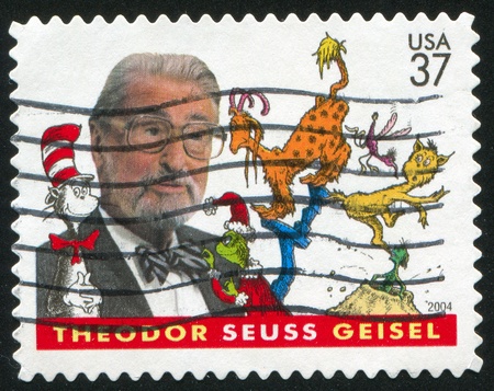 UNITED STATES - CIRCA 2004: stamp printed by United states, shows Seuss, Writer, circa 2004のeditorial素材