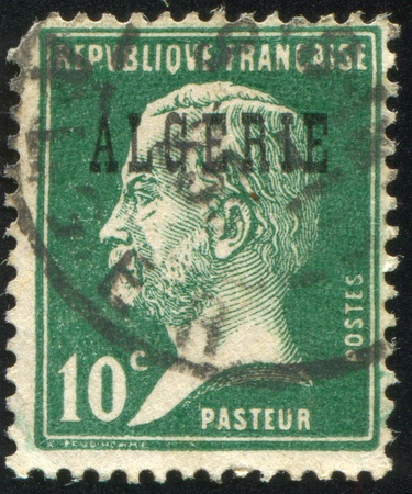 ALGERIA CIRCA 1924: stamp printed by France, shows Louis Pasteur, circa 1924のeditorial素材