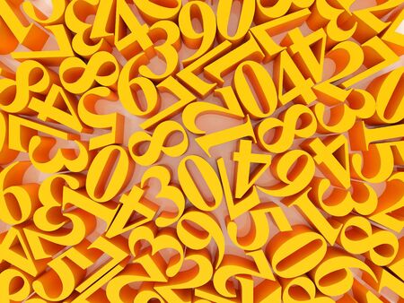 Orange digital mix. High resolution image. 3d rendered illustration.