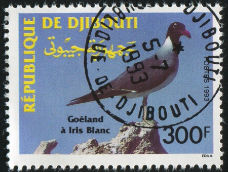 DJIBOUTI - CIRCA 1993: stamp printed by Djibouti, shows dove, circa 1993の写真素材