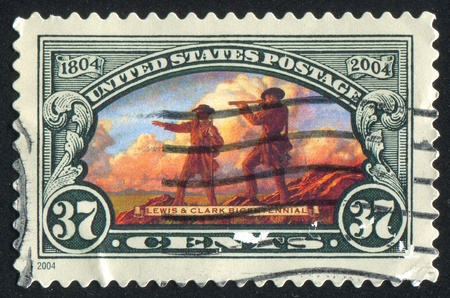UNITED STATES - CIRCA 2004: stamp printed by United States of America, shows Meriweather Lewis and...