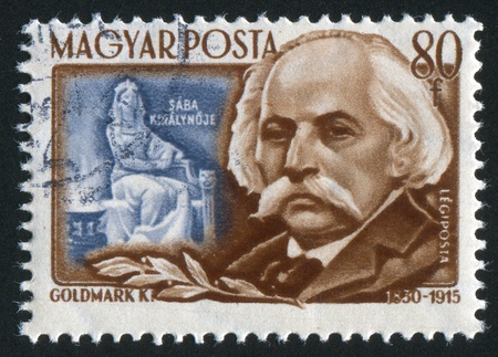 HUNGARY - CIRCA 1953: stamp printed by Hungary, shows Karl Goldmark, circa 1953のeditorial素材