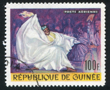 GUINEA CIRCA 1991: stamp printed by Guinea, shows Dancer, circa 1991の写真素材