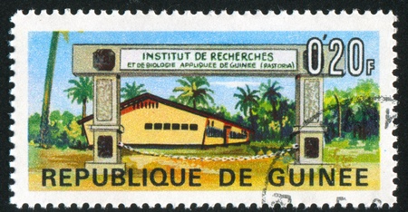 GUINEA CIRCA 1967: stamp printed by Guinea, shows Pastoria Research Institute, circa 1967の写真素材