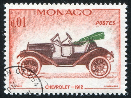 MONACO - CIRCA 1961: stamp printed by Monaco, car, circa 1961の写真素材