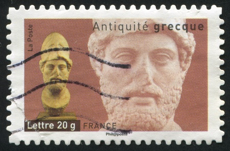 FRANCE - CIRCA 2007: stamp printed by France, shows Head of Pericles, circa 2007の写真素材