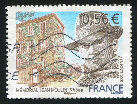 FRANCE - CIRCA 2009: stamp printed by France, shows Jean  Memorial, circa 2009のeditorial素材