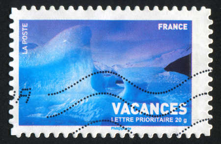 FRANCE - CIRCA 2007: stamp printed by France, shows glacier, circa 2007の写真素材