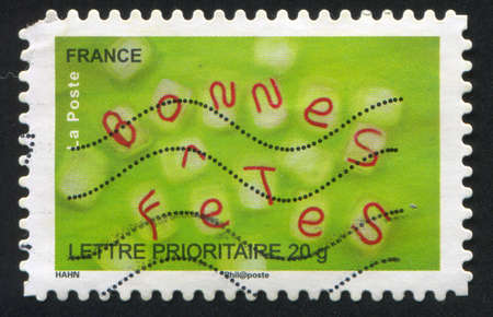 FRANCE - CIRCA 2008: stamp printed by France, shows Happy birthdays, circa 2008の写真素材