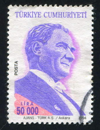 TURKEY - CIRCA 1994: stamp printed by Turkey, shows president Kemal Ataturk, circa 1994.