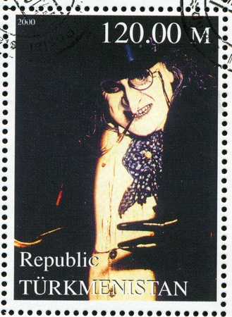TURKMENISTAN - CIRCA 2000: stamp printed by Turkmenistan, shows penguin, circa 2000のeditorial素材