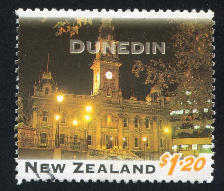 NEW ZEALAND - CIRCA 1995: stamp printed by New Zealand, shows New Zealand at Night, Dunedin, circa...