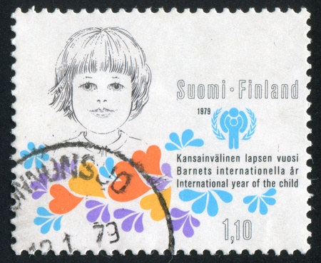 FINLAND - CIRCA 1979: stamp printed by Finland, shows International Year of the Child, circa 1979のeditorial素材