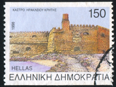 GREECE - CIRCA 1998: stamp printed by Greece, shows Iraklion, circa 1998の写真素材