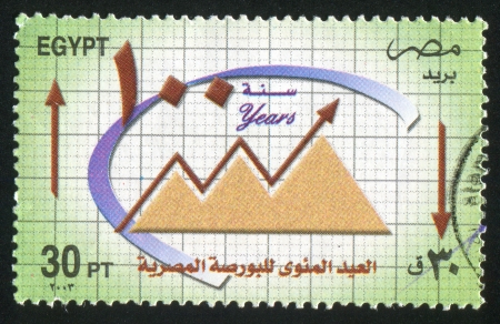 EGYPT - CIRCA 2003: stamp printed by Egypt, shows Diagram, circa 2003のeditorial素材