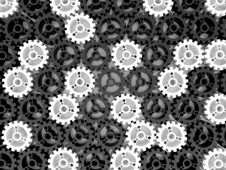 High resolution image cogwheel. 3d rendered illustration. Abstraction.の写真素材