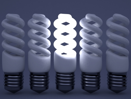High resolution image. 3d rendered illustration. Light bulb symbol.の写真素材