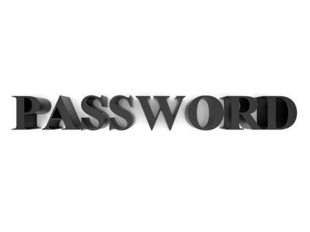 High resolution image password. 3d rendered illustration. Symbol password.の写真素材