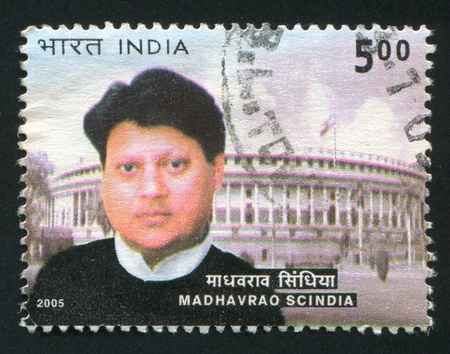 INDIA - CIRCA 2005: stamp printed by India, shows Madhavrao Scindia, Government Minister, circa 2005のeditorial素材