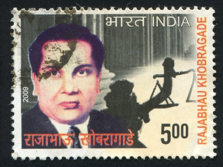 INDIA - CIRCA 2009: stamp printed by India, shows Rajabhau Khobragade, circa 2009のeditorial素材