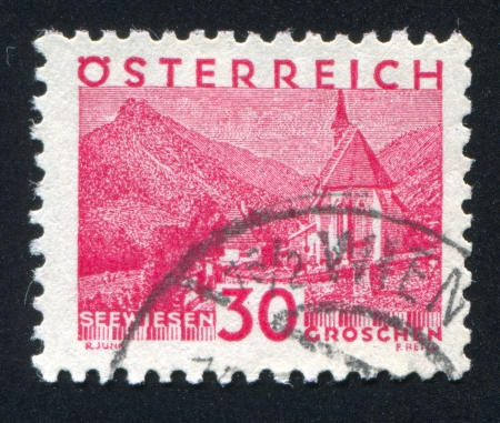 AUSTRIA - CIRCA 1929: stamp printed by Austria, shows Seewisen, circa 1929のeditorial素材