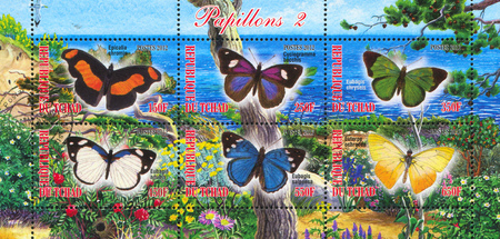 CHAD - CIRCA 2012: stamp printed by Chad, shows butterfly, circa 2012のeditorial素材