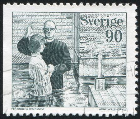 SWEDEN - CIRCA 1978: stamp printed by Sweden, shows Baptist Society, circa 1978のeditorial素材