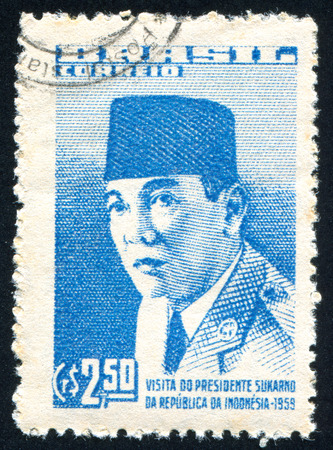 BRAZIL - CIRCA 1959: stamp printed by Brazil, shows  Joachim Silverio de Souza, circa 1959のeditorial素材