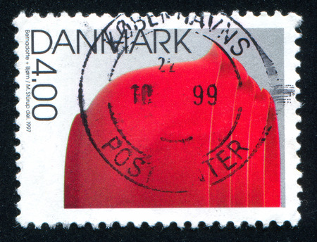 DENMARK - CIRCA 1997: stamp printed by Denmark, shows Margrethe bowl, circa 1997のeditorial素材