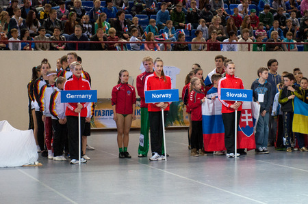 KALININGRAD - MAY 10: European Championships in Acrobatic Rock-n-Roll, 10 May, 2014 in Kaliningrad Russia.のeditorial素材