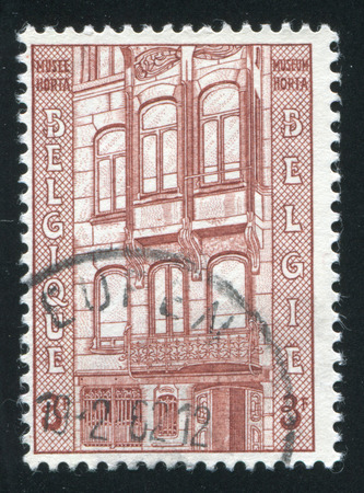 RUSSIA KALININGRAD, 20 OCTOBER 2015: stamp printed by Belgium, shows Horta Museum, circa 1961のeditorial素材