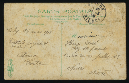 RUSSIA KALININGRAD, 30 MAY 2017: postcard printed by France shows old postcard, circa 1910のeditorial素材