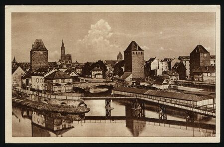 RUSSIA KALININGRAD, 30 MAY 2017: postcard printed by France shows France at old postcard, circa 1910