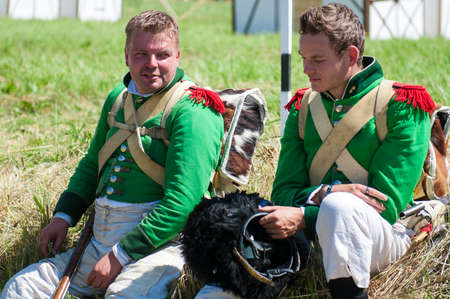 RUSSIA KALININGRAD, 30 JUNE 2019: Historical reenactment of the Battle of Friedland,  Napoleonic Wars  Kaliningrad region, Russia.のeditorial素材