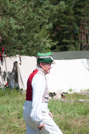 RUSSIA KALININGRAD, 30 JUNE 2019: Historical reenactment of the Battle of Friedland,  Napoleonic Wars  Kaliningrad region, Russia.のeditorial素材