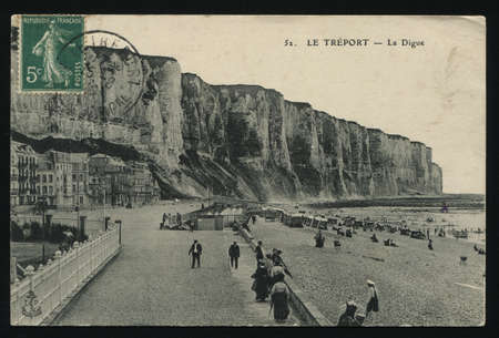 RUSSIA KALININGRAD, 29 MAY 2017: postcard printed by France shows old postcard, circa 1910のeditorial素材
