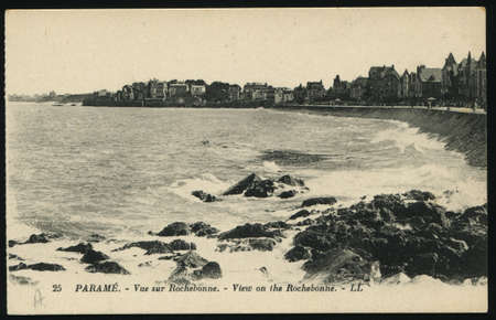 RUSSIA KALININGRAD, 30 MAY 2017: postcard printed by France shows old postcard, circa 1910のeditorial素材