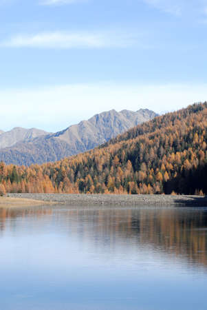 Limpid and calm lake in high mountain.