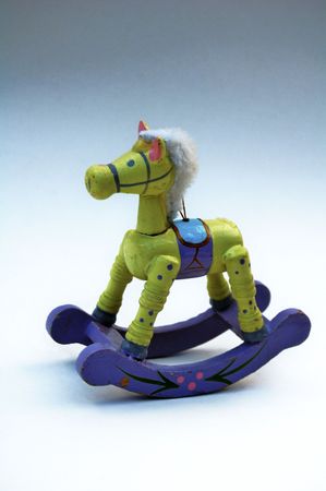 Wooden toy - rocking toy horseの写真素材