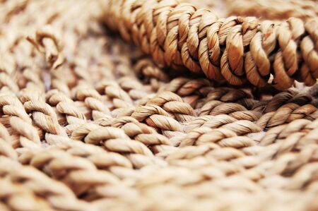  Wood texture of a wicker basket の写真素材