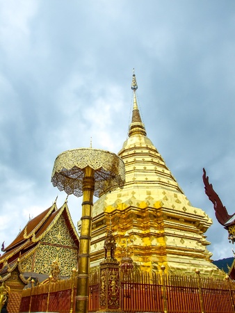 Doi Suthep, temple in Chiang Mai, Thailandの写真素材