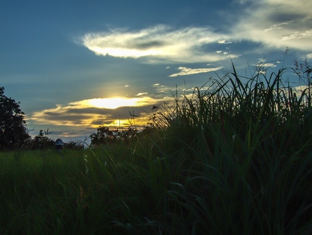 Sunset on sky from Thailandの写真素材